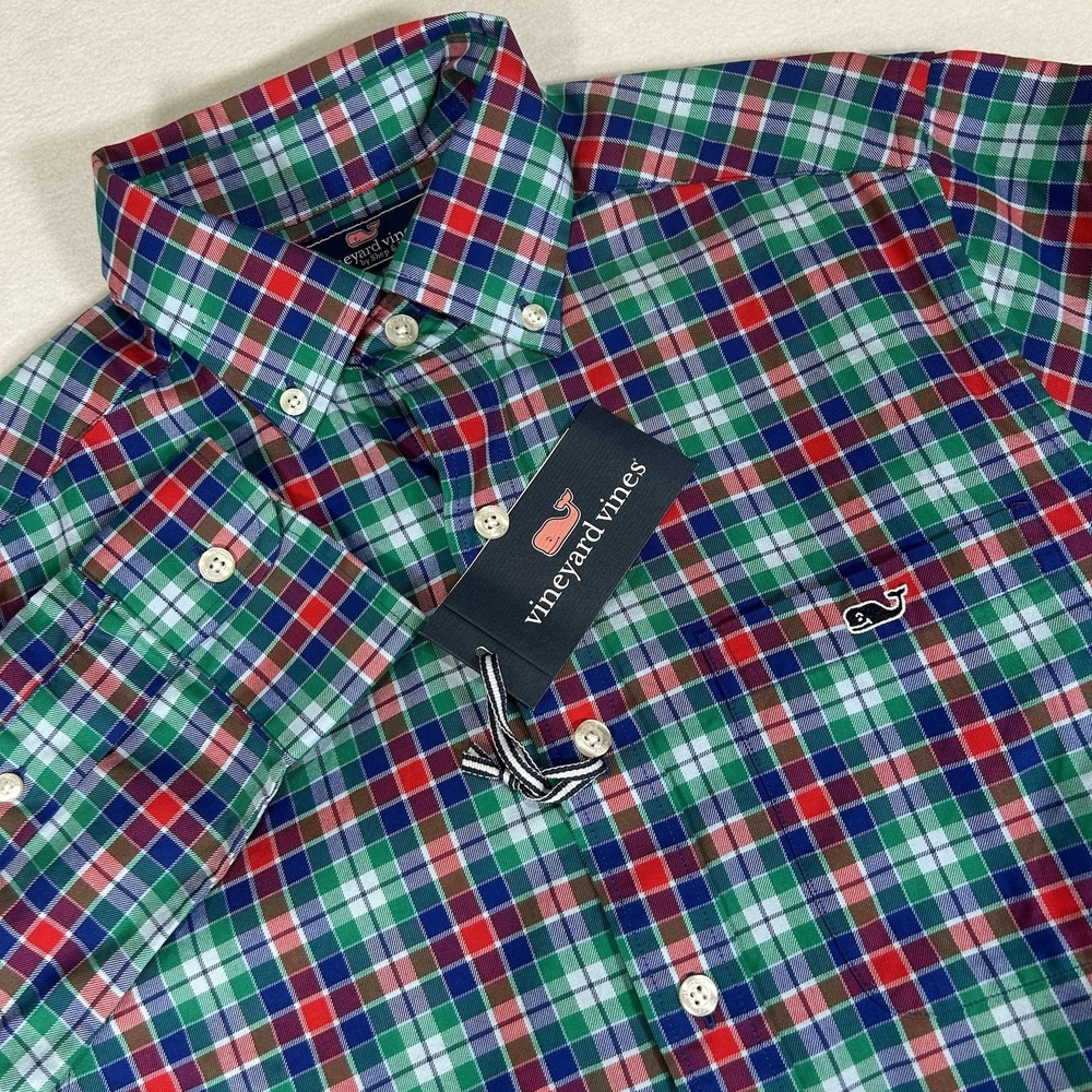 NWT Vineyard Vines Men's XS‎ Slim Fit Tucker Long Sleeve Button Down Plaid